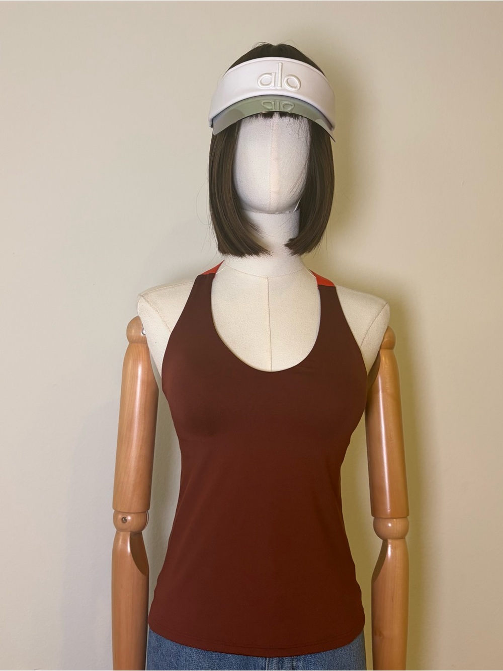 Athleta Burgundy Workout Tank with Cups, Size XS (NWOT)